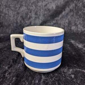 Vintage Made In England Blue Striped Mug